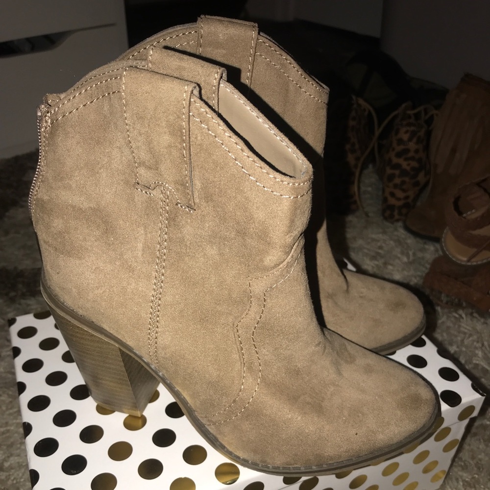 Suede booties
